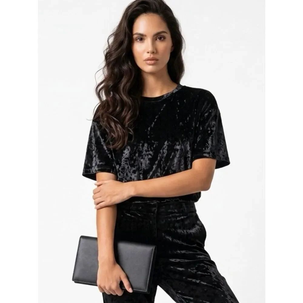 DOUBLE ZERO | Crushed Velvet Tunic or Mini Dress Women’s Size Large